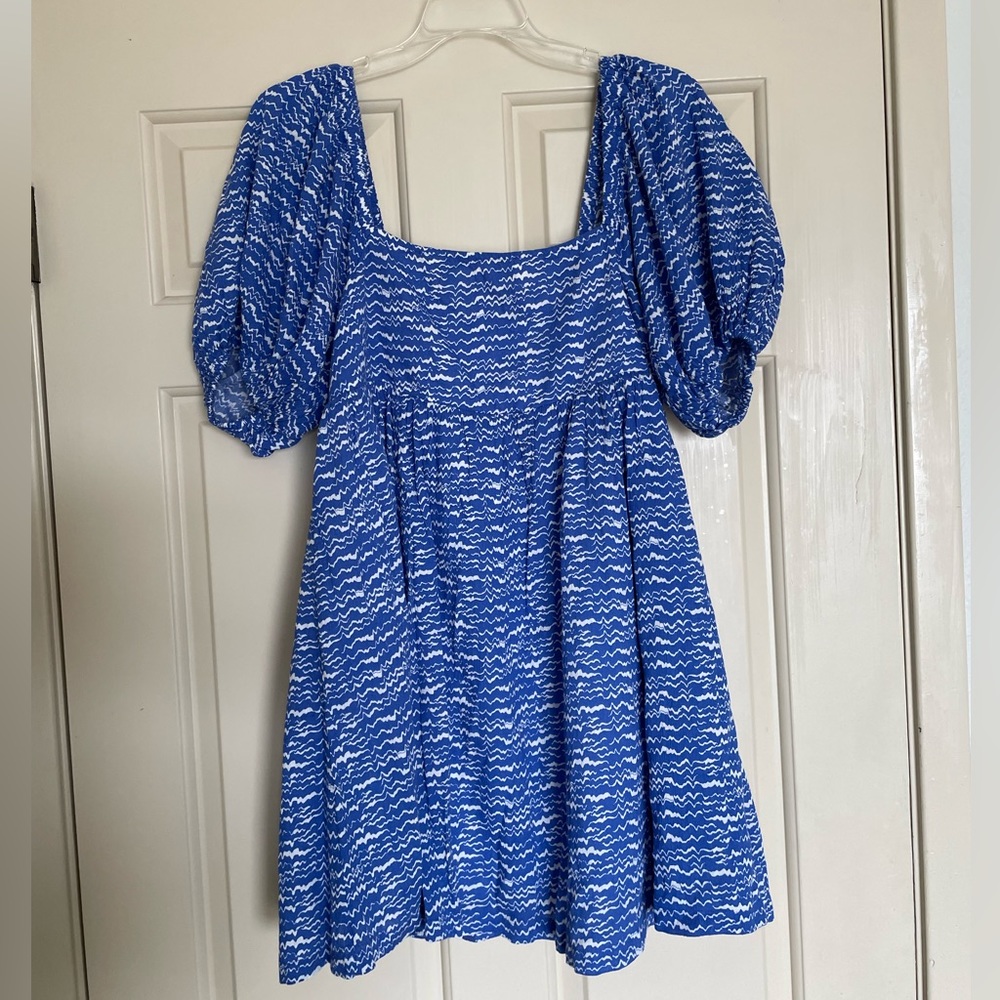 Cobalt blue babydoll dress NWOT